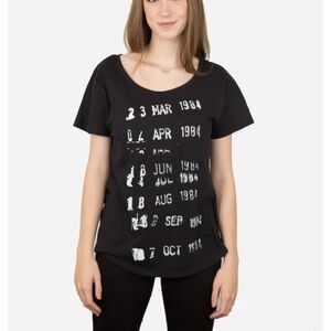 Out of Print Black Graphic Relaxed T-Shirt